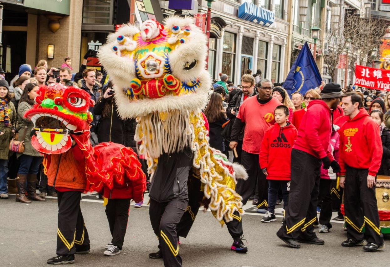 Celebrate the Chinese Lunar New Year with a lively parade in late February. Photo courtesy of dcparade.com