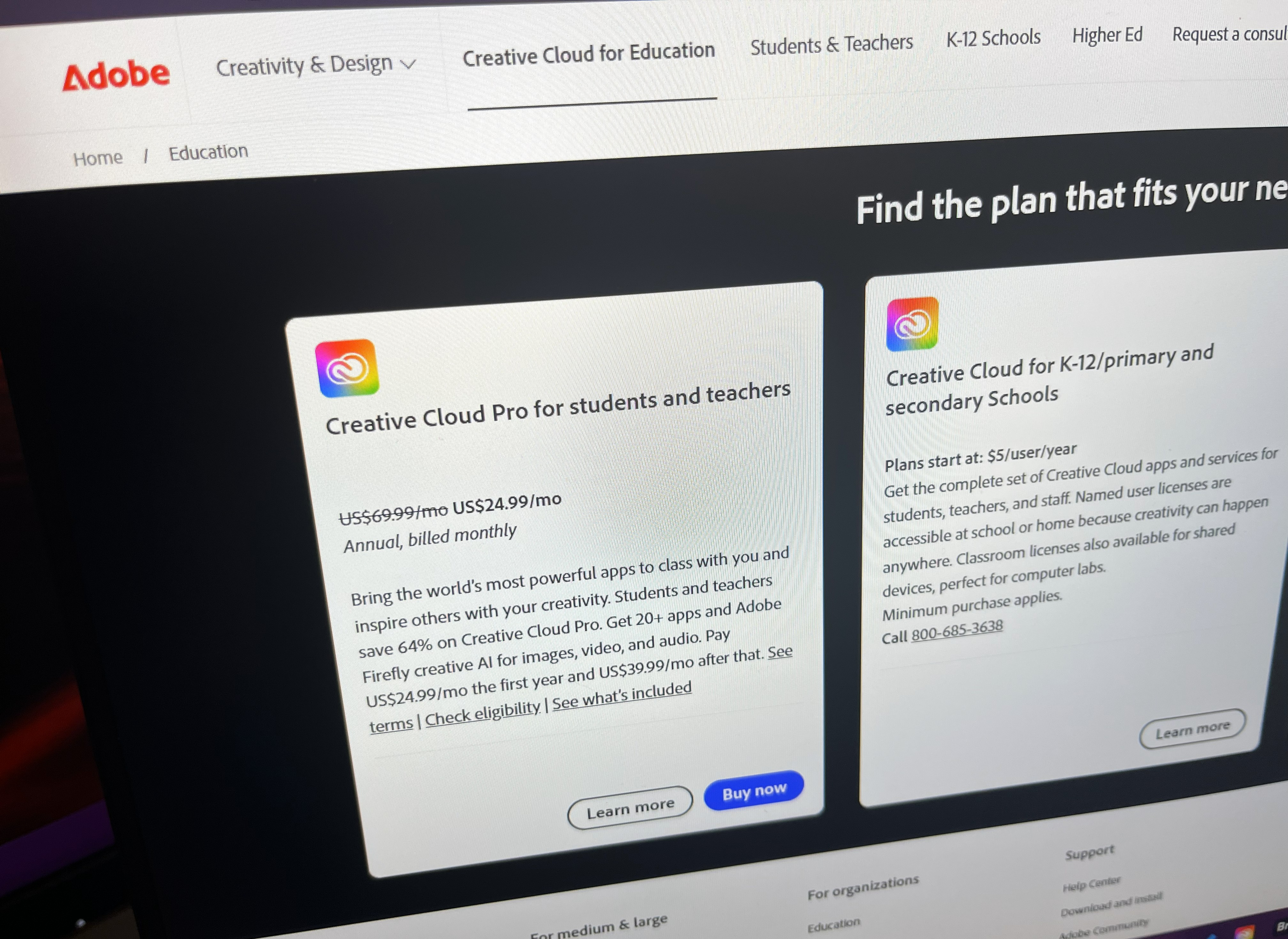 College Student Discounts: Adobe Creative Cloud Pro