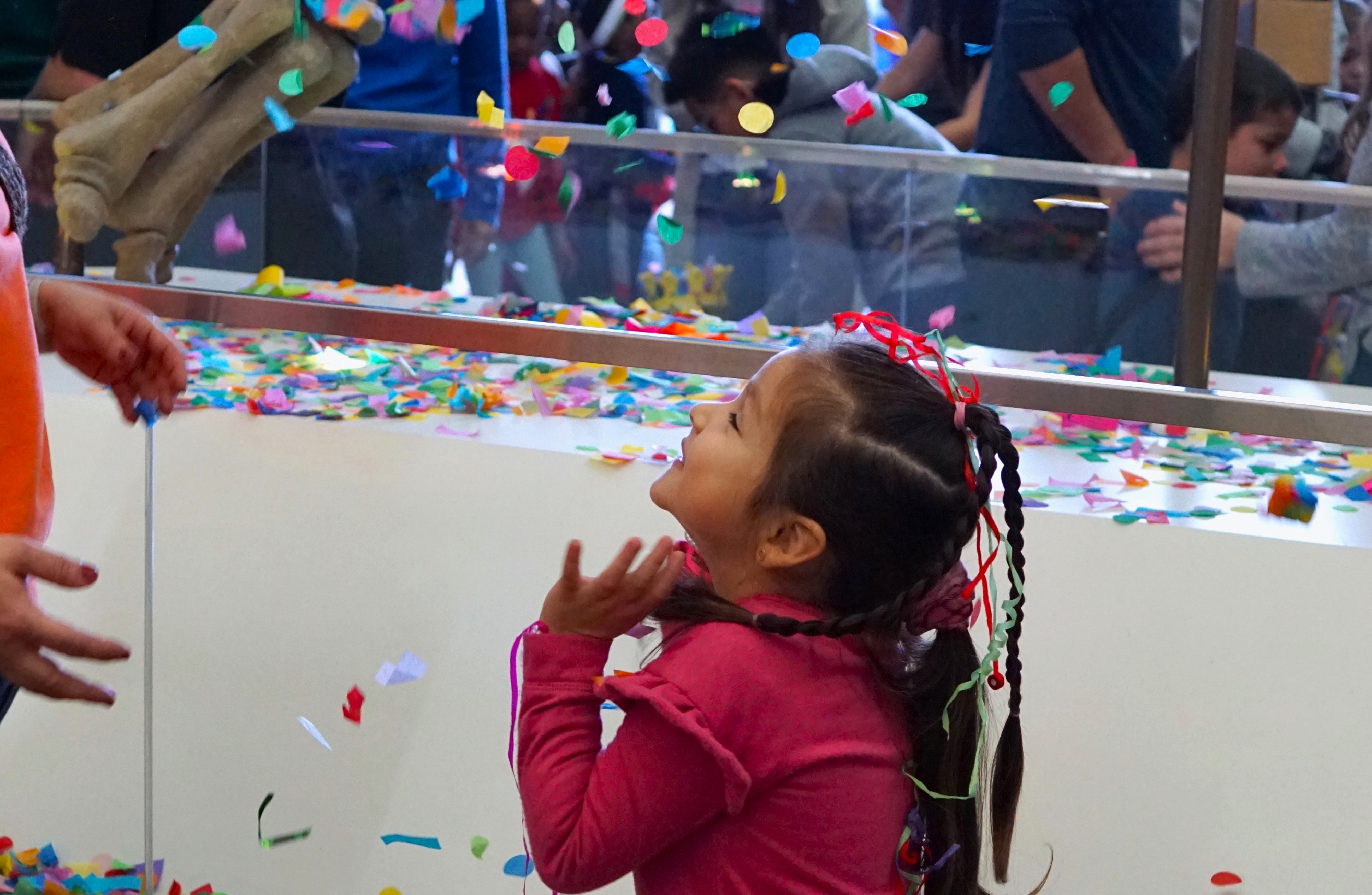 The Fort Worth Museum of Science and Industry is dropping tons of confetti at their Noon Year's Eve Party. Photo courtesy of the museum.