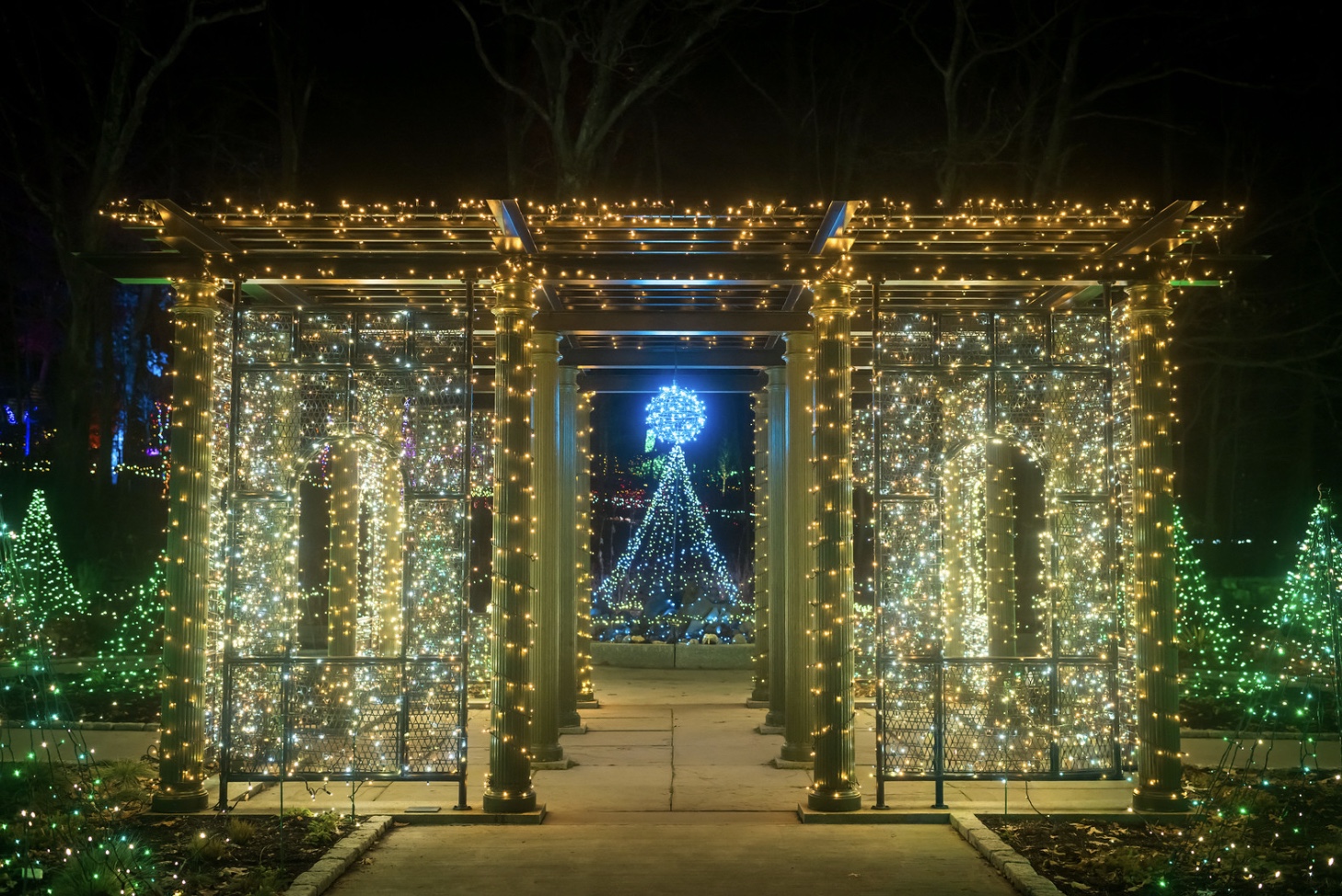 Things are getting merrier and brighter for kids in Boston this weekend! Night Lights: Dazzling Gardens at New England Botanic Garden by Troy B. Thompson Photography