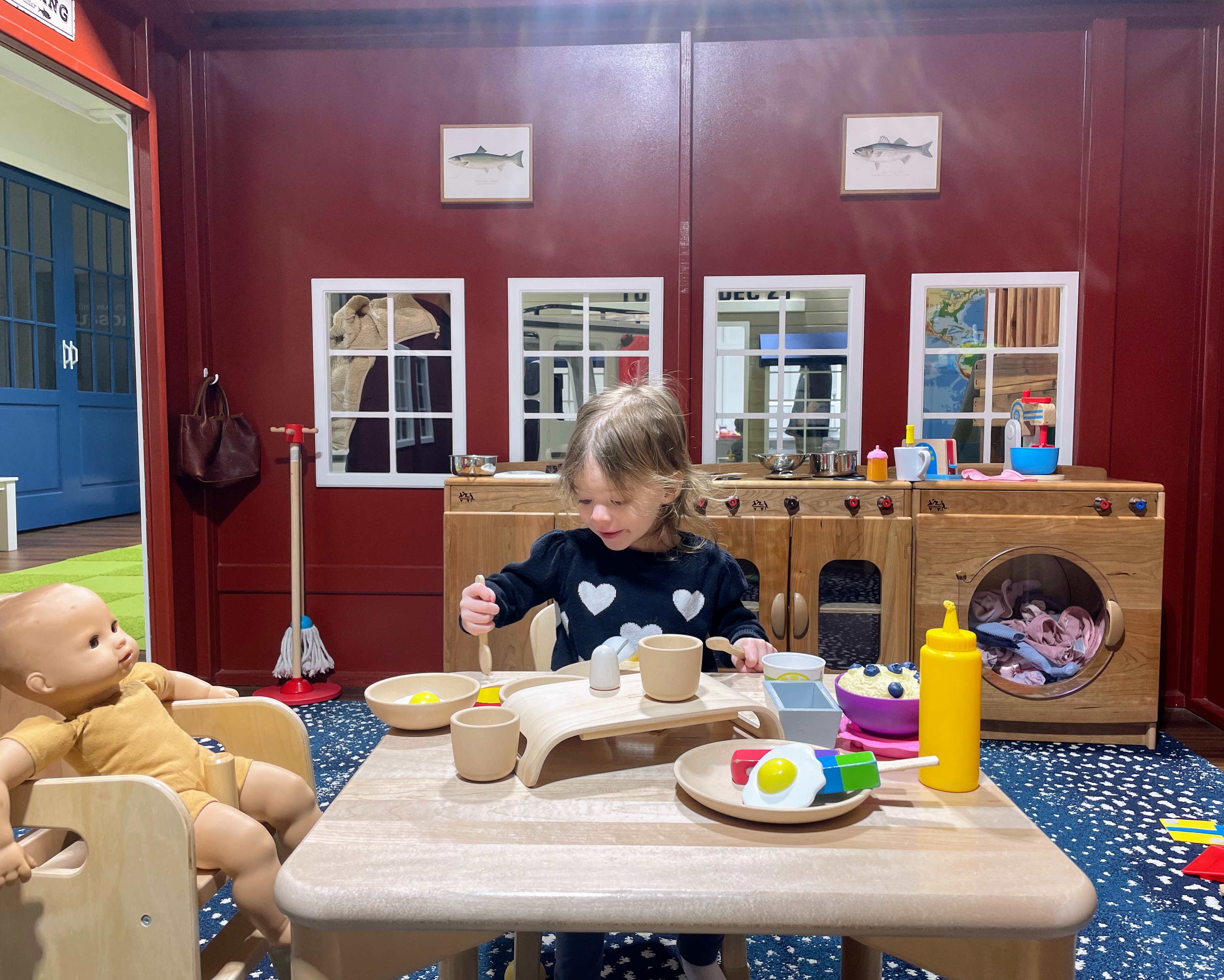 An entire indoor play area for imaginative play for smaller children. 