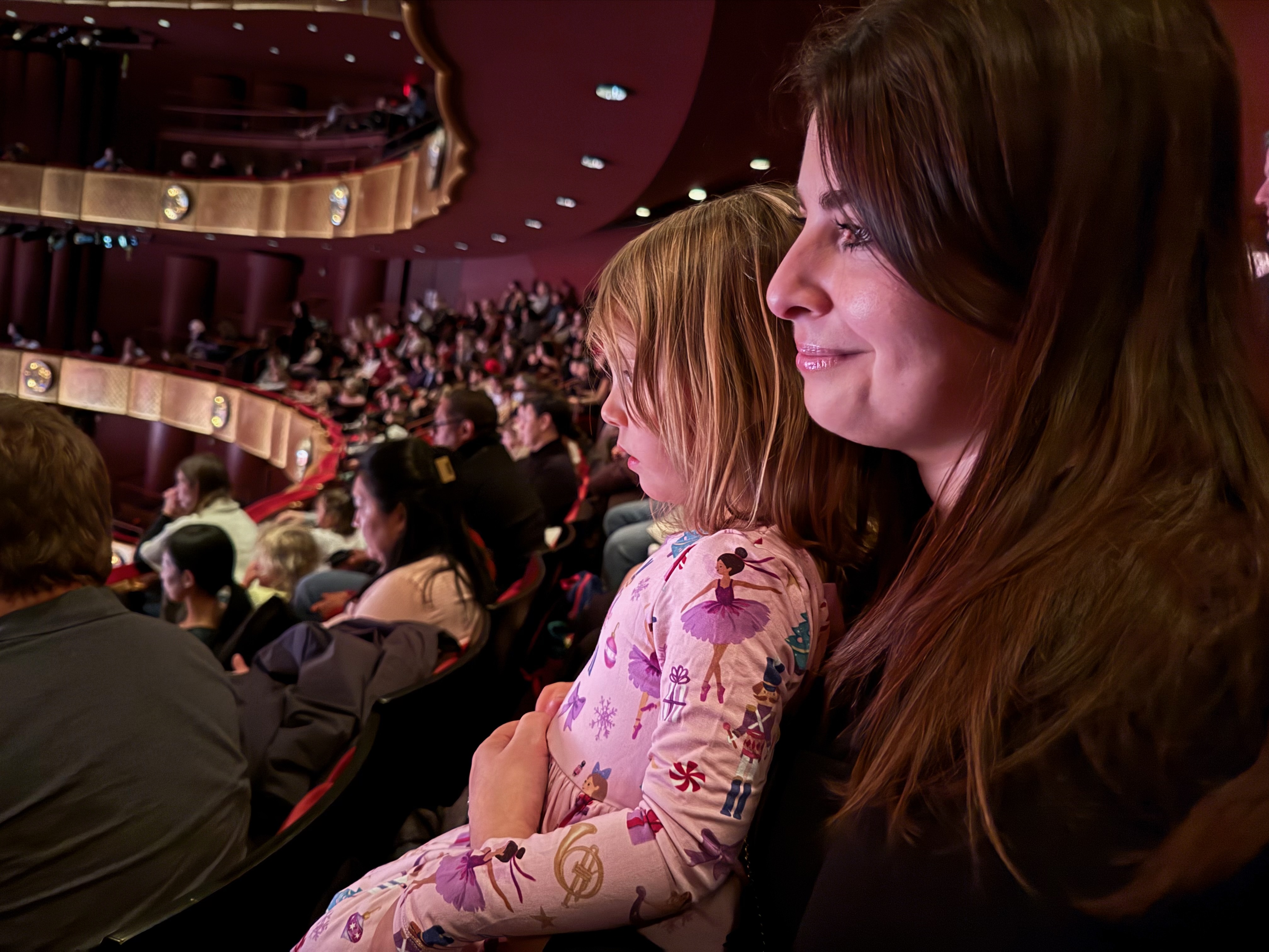 Even from the third ring, young audience members are entranced by the New York City Ballet's Family Saturdays program. 