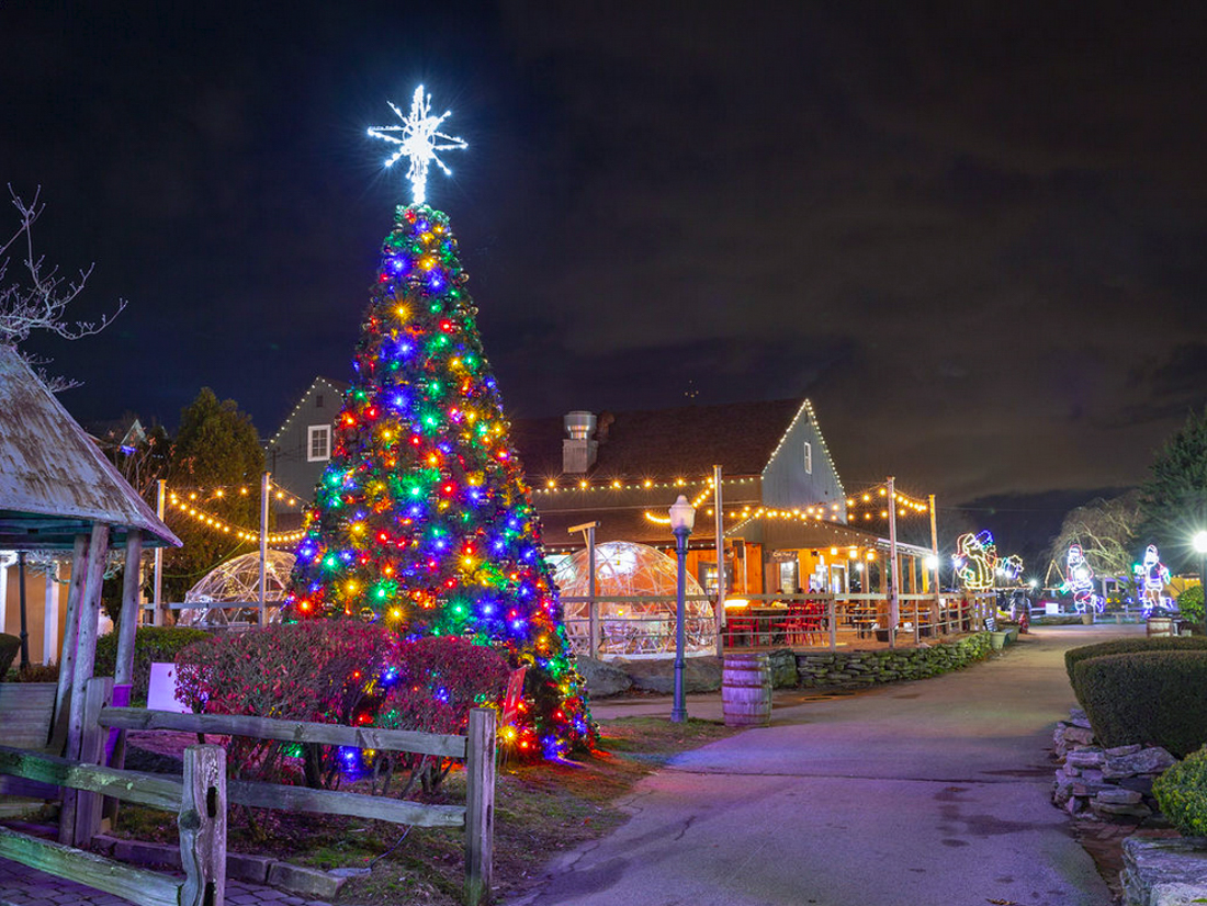 All is getting merry and bright with holiday fun for kids in Connecticut this weekend! Photo courtesy of Olde Mistick Village