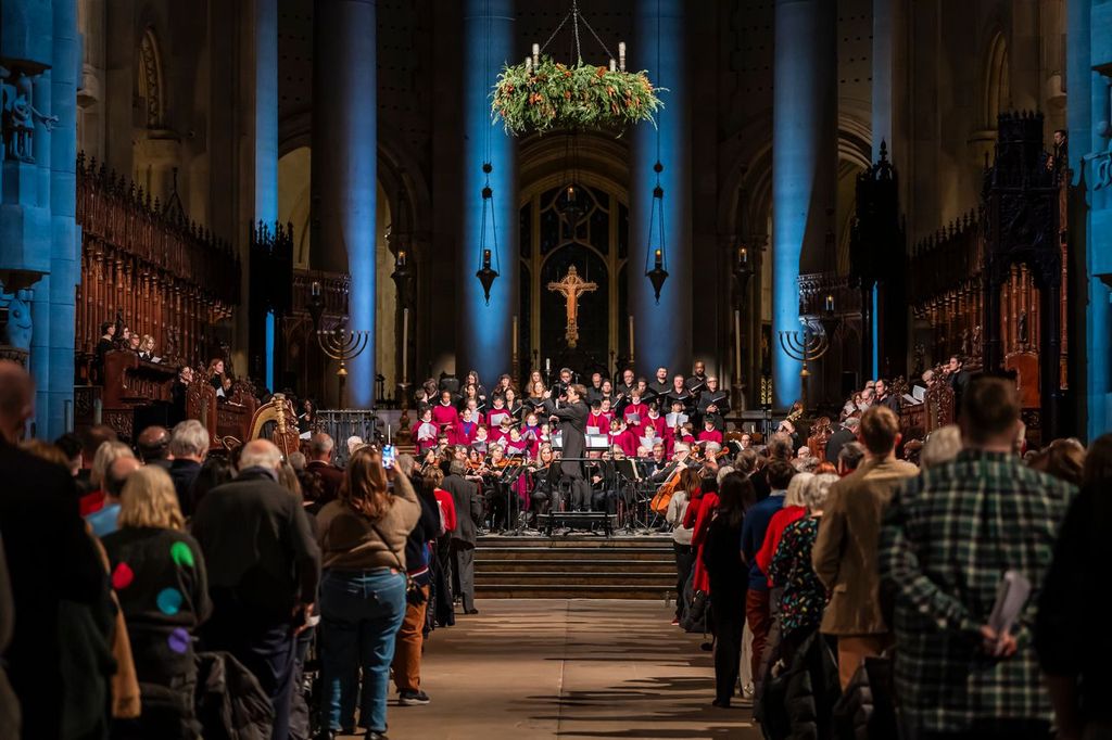 The soaring Cathedral of St. John the Divine hosts several family-friendly church services this holiday season. 