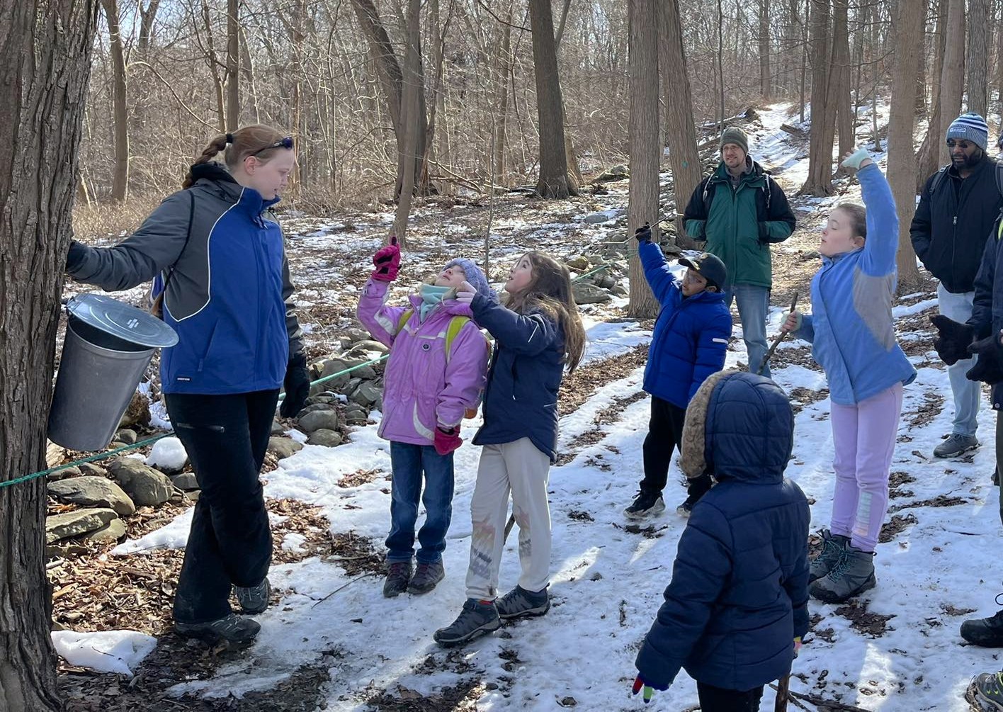 Kids will explore the great outdoors and learn how the seasons affect nature  at Hudson Highlands Nature Center. Photo courtesy of the center