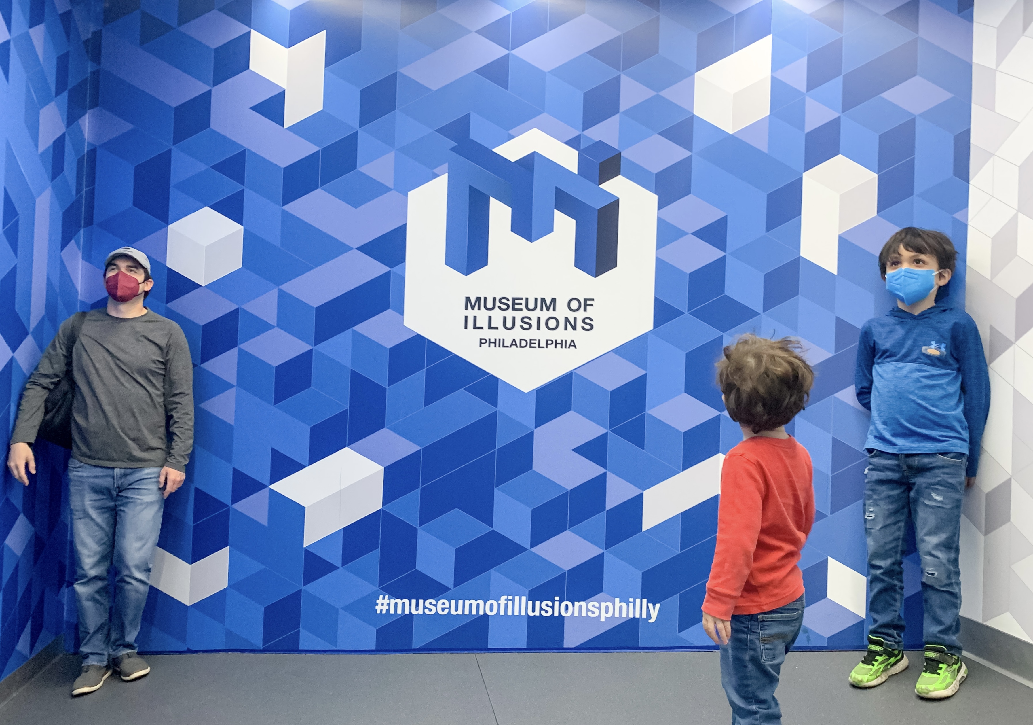 Visiting Philly's Museum of Illusions with Kids:Towering Toddlers