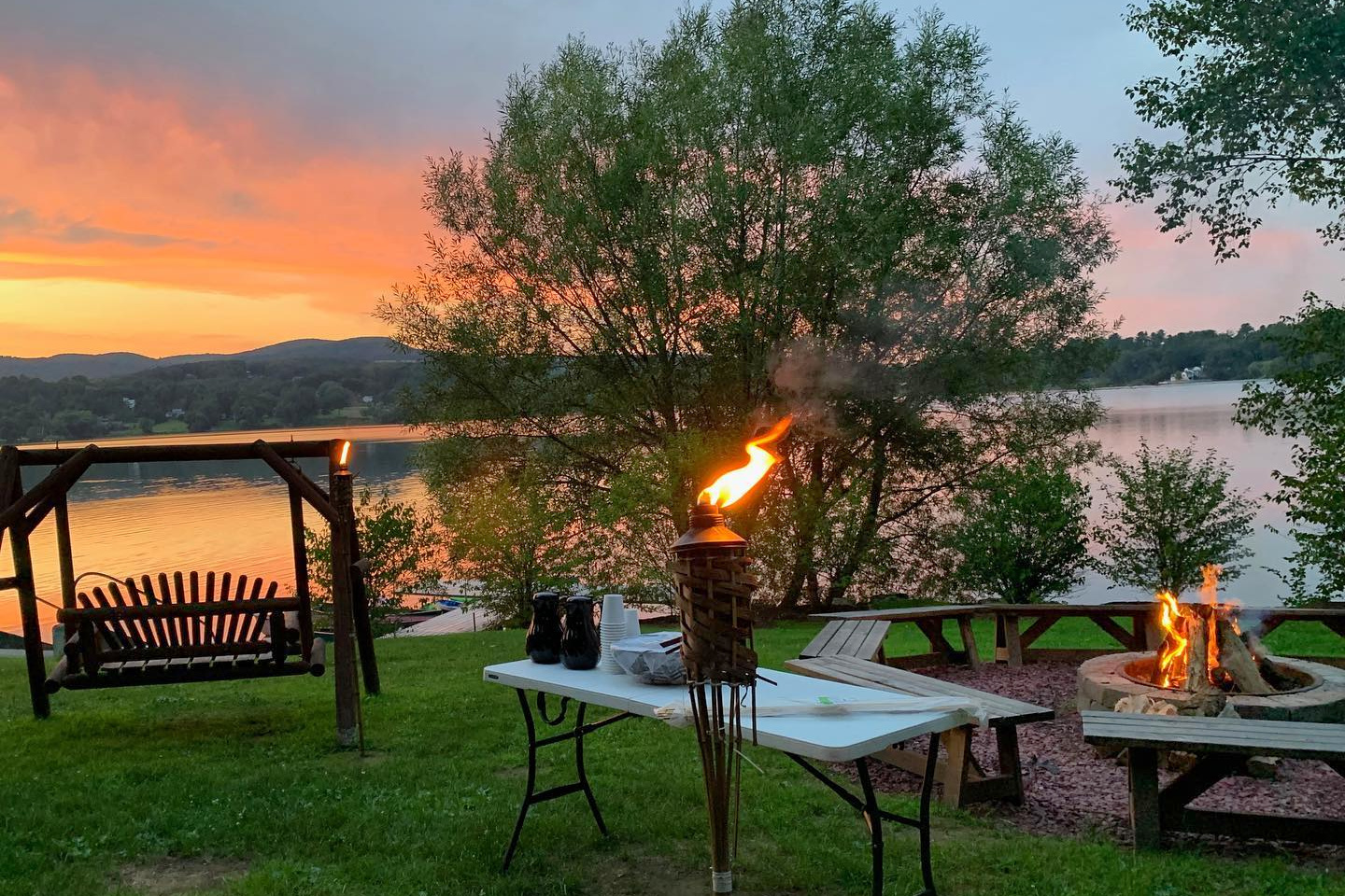 Enjoy the sunset and s'mores at Interlaken Inn ​