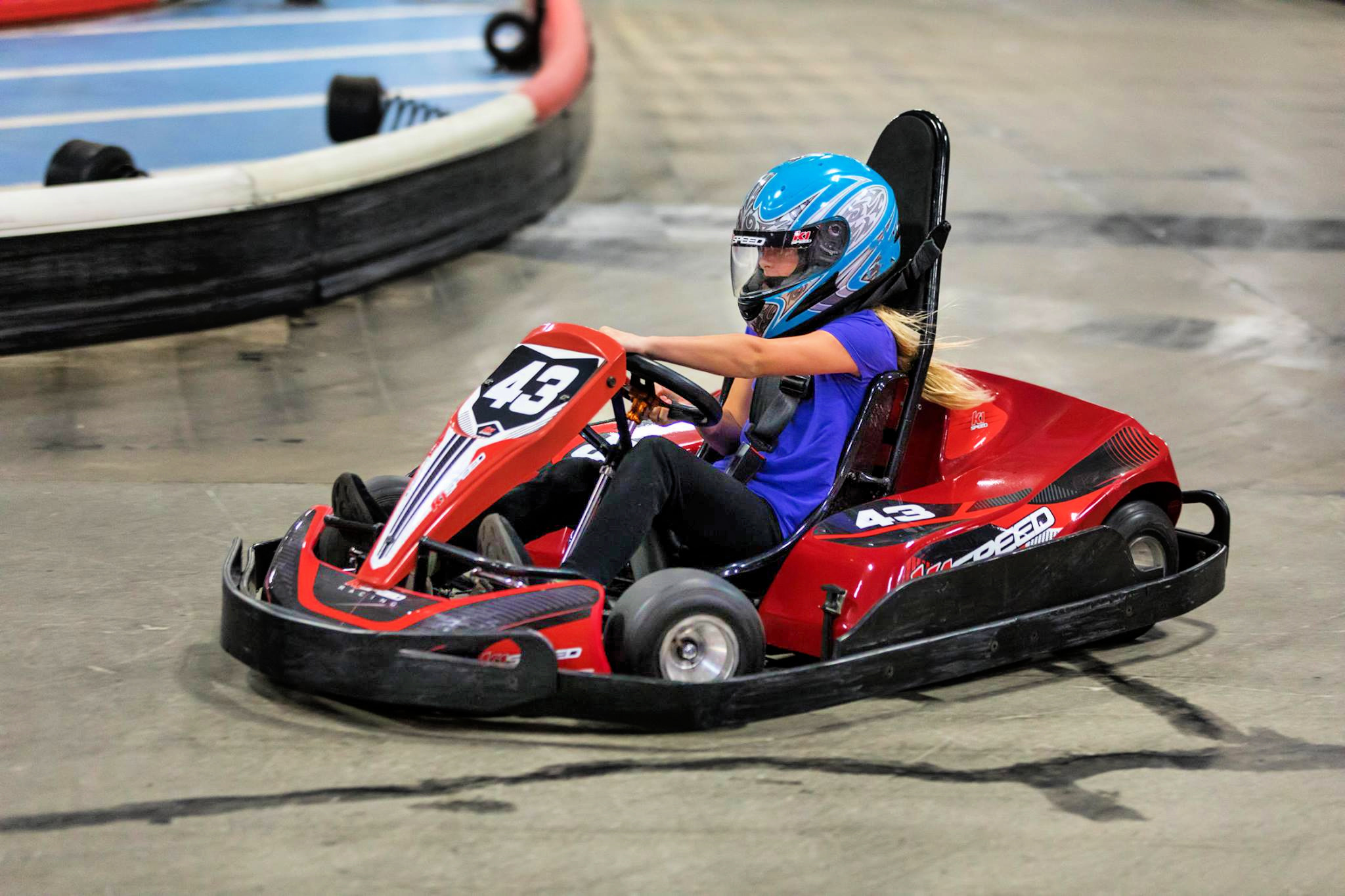 K1 features electric cars and two different tracks that both adults and kids can race for fun on.  Photo courtesy of K1