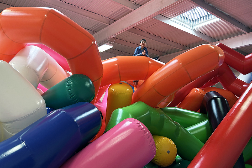 Climb to the rafters—for FREE—at Keff Joons, CJ Hendry's new art installation. 