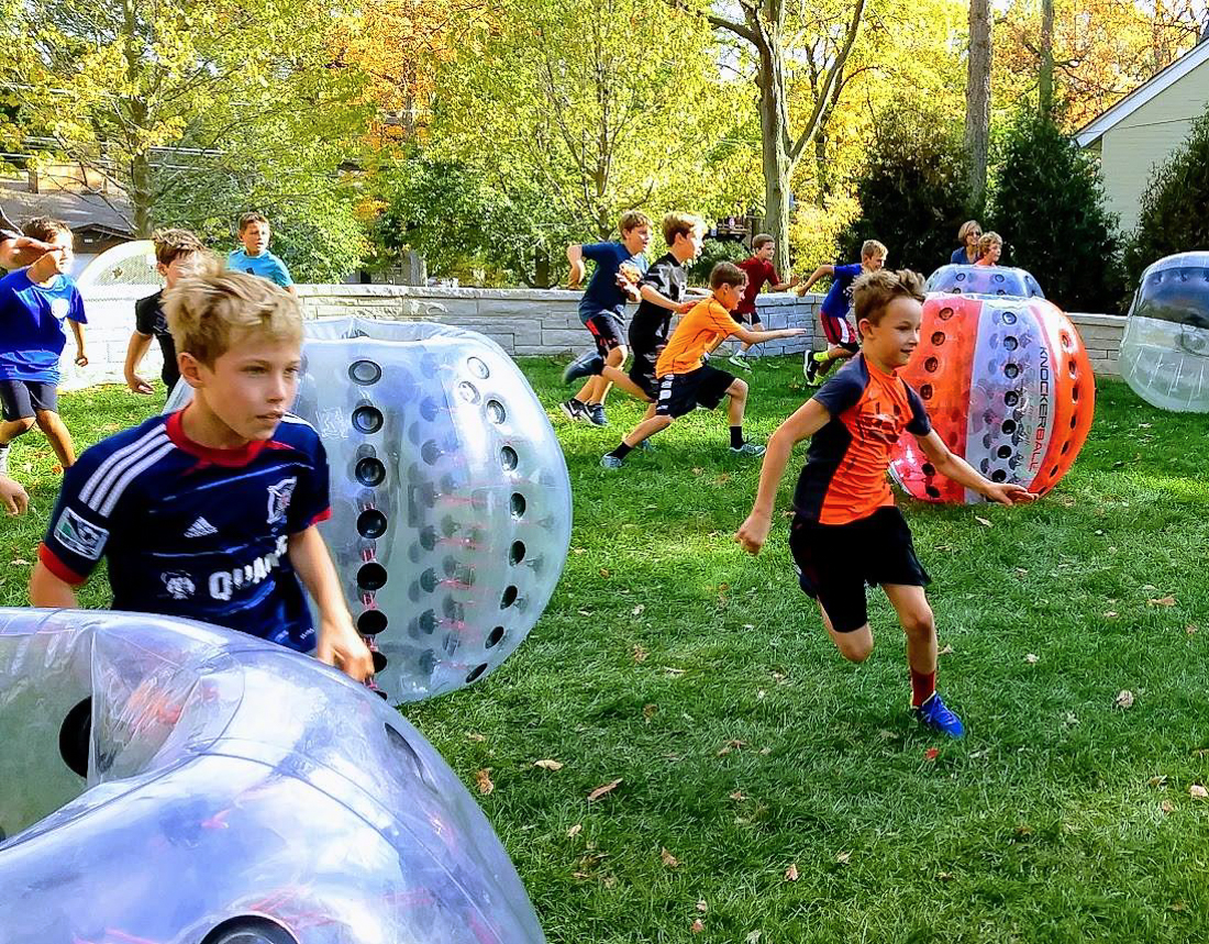 extreme sports in Chicago: bubble soccer