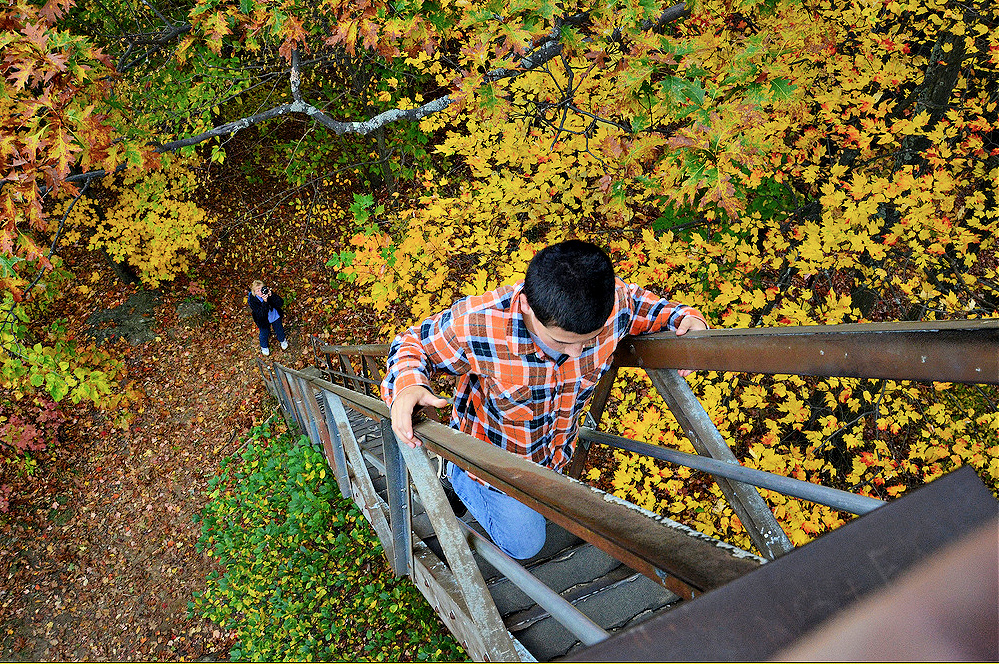 Image of child climbing a ladder - best fall day trips from Boston