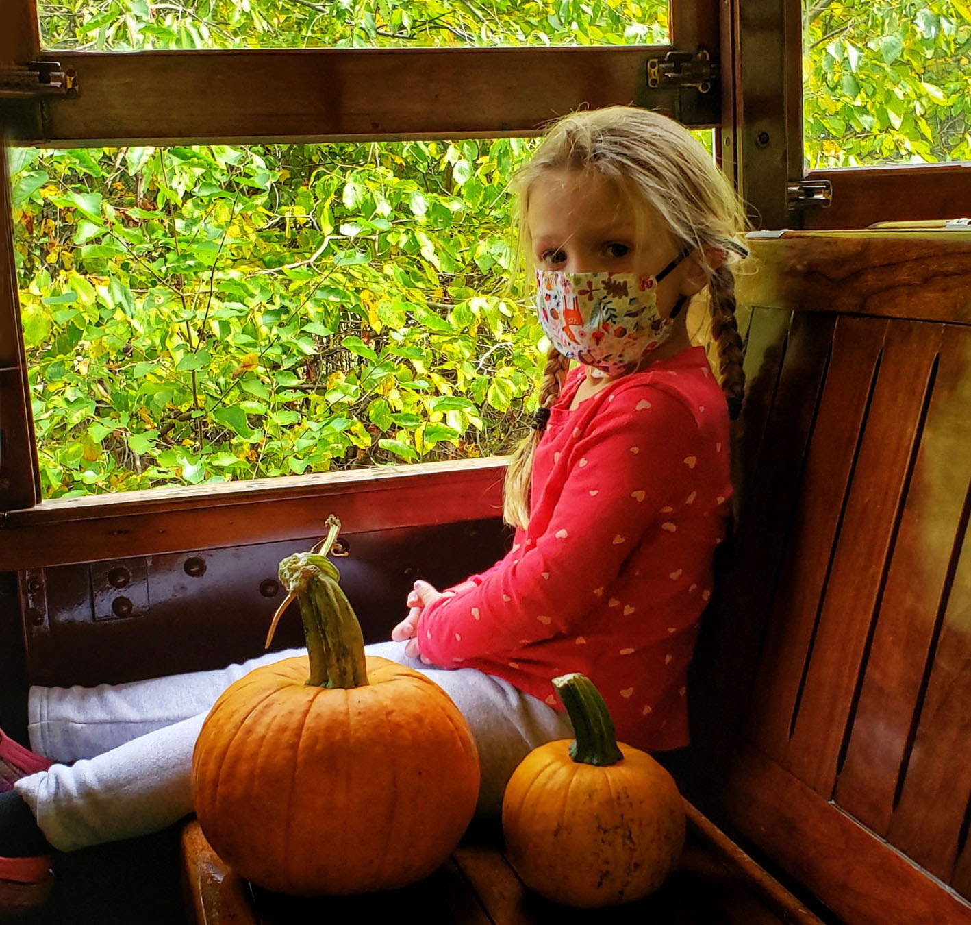 Kids are wide-eyed taking a trolley ride to a pumpkin patch where they can PYO to decorate at the museum's craft tables. Photo courtesy of the Connecticut Trolley Museum