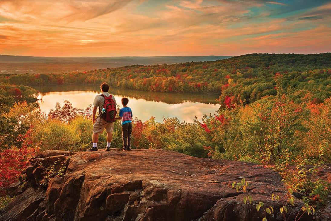 From rolling hills and lakes to scenic views and summits, there's great outdoor adventure for families at Connecticut state parks. Photo courtesy of Visit CT