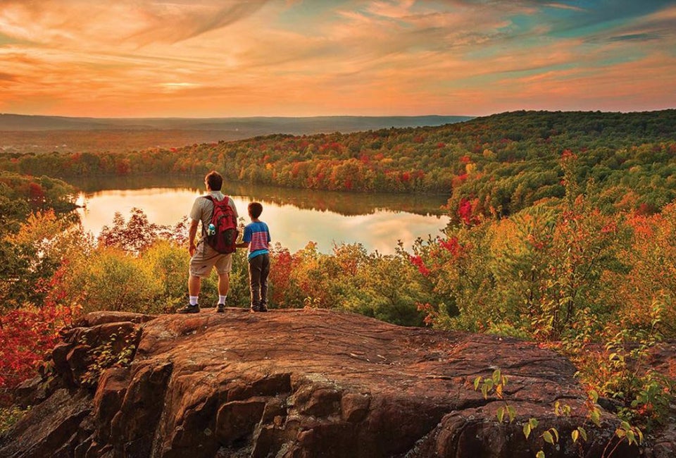 From rolling hills and lakes to scenic views and summits, there's great outdoor adventure for families at Connecticut state parks. Photo courtesy of Visit CT