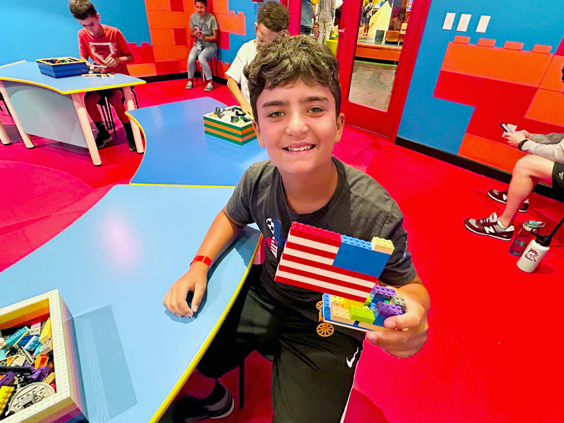 Get building tips from Master Model Builders in the LEGO Discovery Center Washington, DC's Workshop. Photo by Jennifer Marino Walters