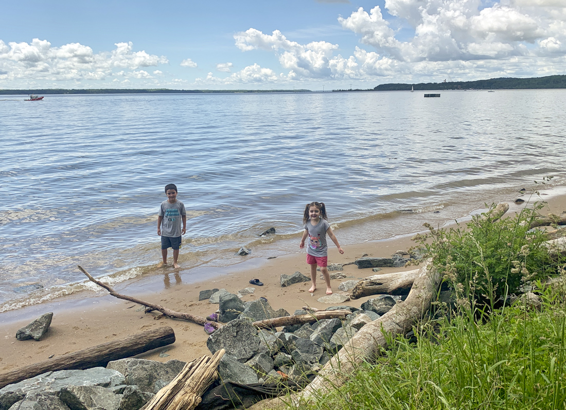 Leesylvania State Park has a larger beach and several smaller sandy areas that kids love to explore. 