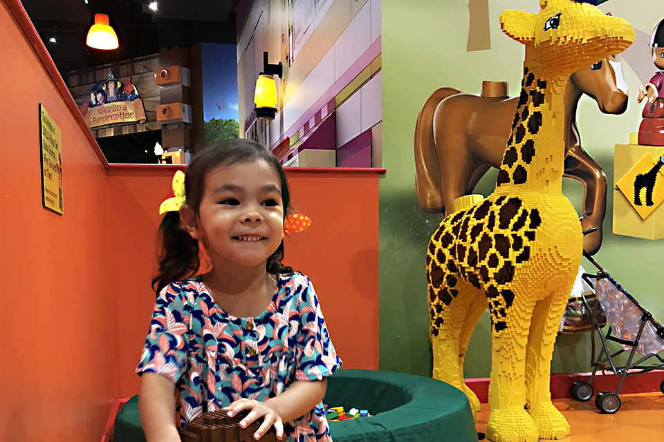 Little girl at Legoland Discovery Center in Yonkers
