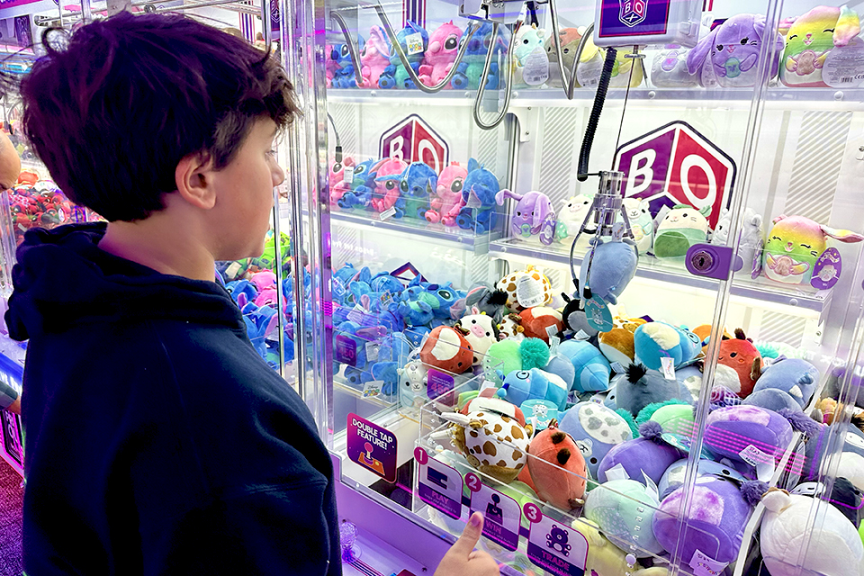 ClawCADE features more than 70 claw machines and is located inside the Roosevelt Field Mall.