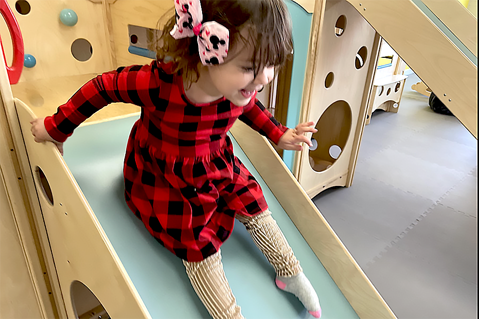 Speed down the slippery slide. Indoor Playground La La Land Opens in Babylon