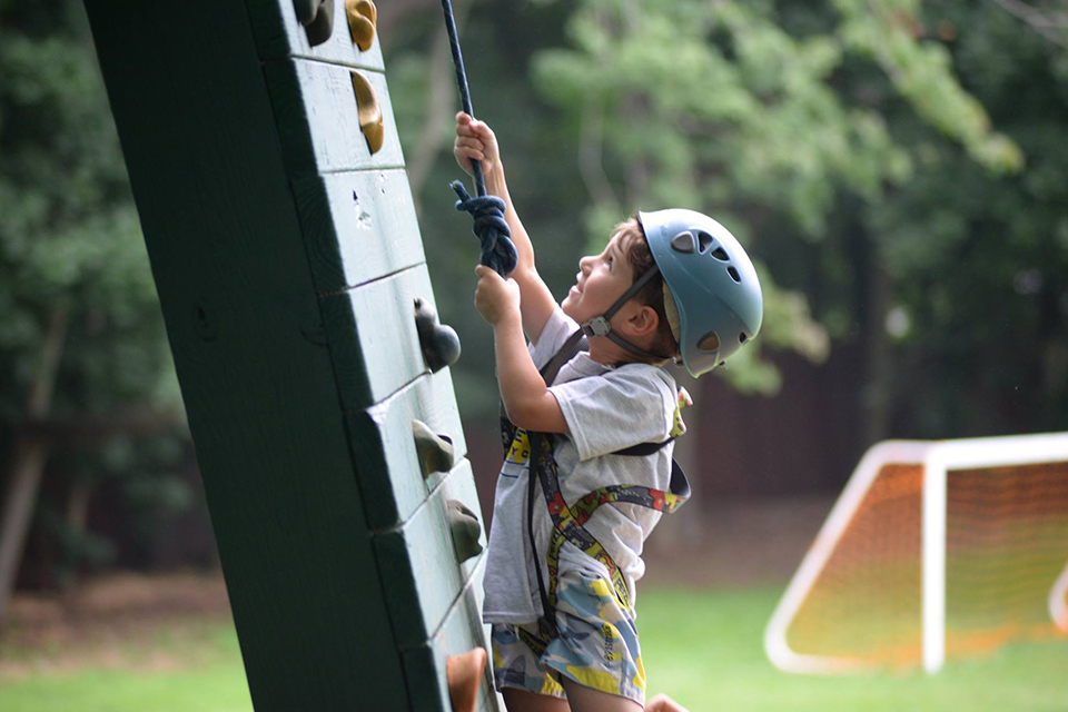 Challenge  the wall at North Shore Day Camp in Glen Cove. 