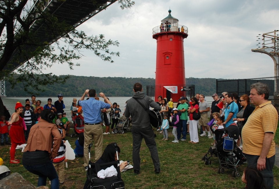 The Little Red Lighthouse welcomes fall with an all-ages, waterfront festival on Saturday, October 4. Photo courtesy of NYC Parks