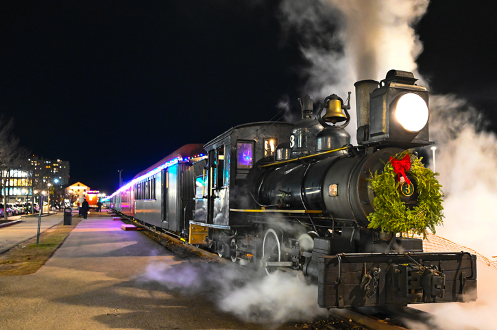Photo of Holiday Express Christmas Train in Portland, Maine.