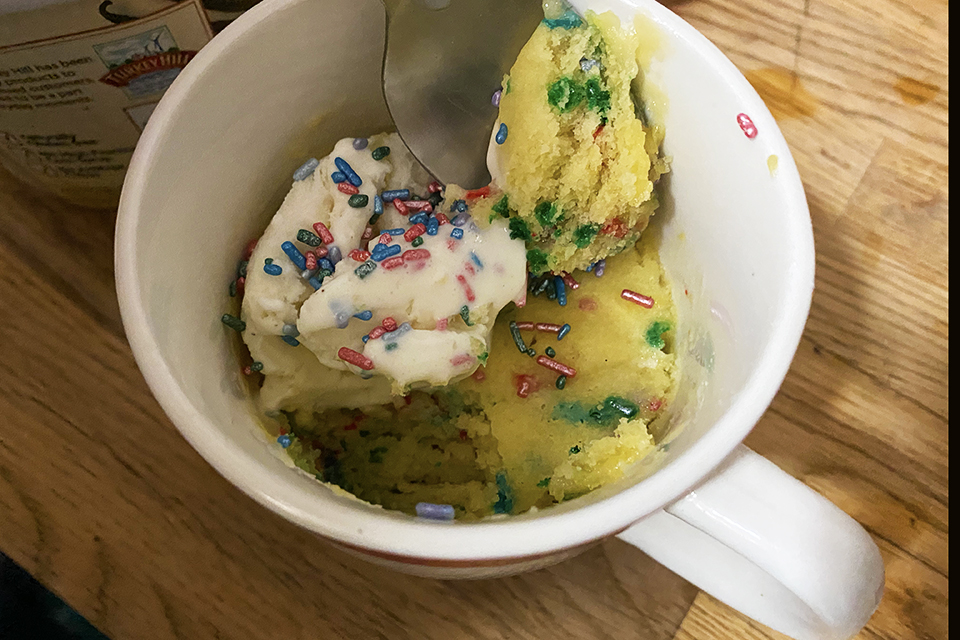 Older kids can even make these mug cakes on their own.
