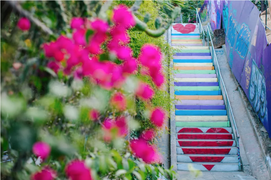 20 Things To Do in Echo Park with Kids: The Micheltorena Painted Stairs.