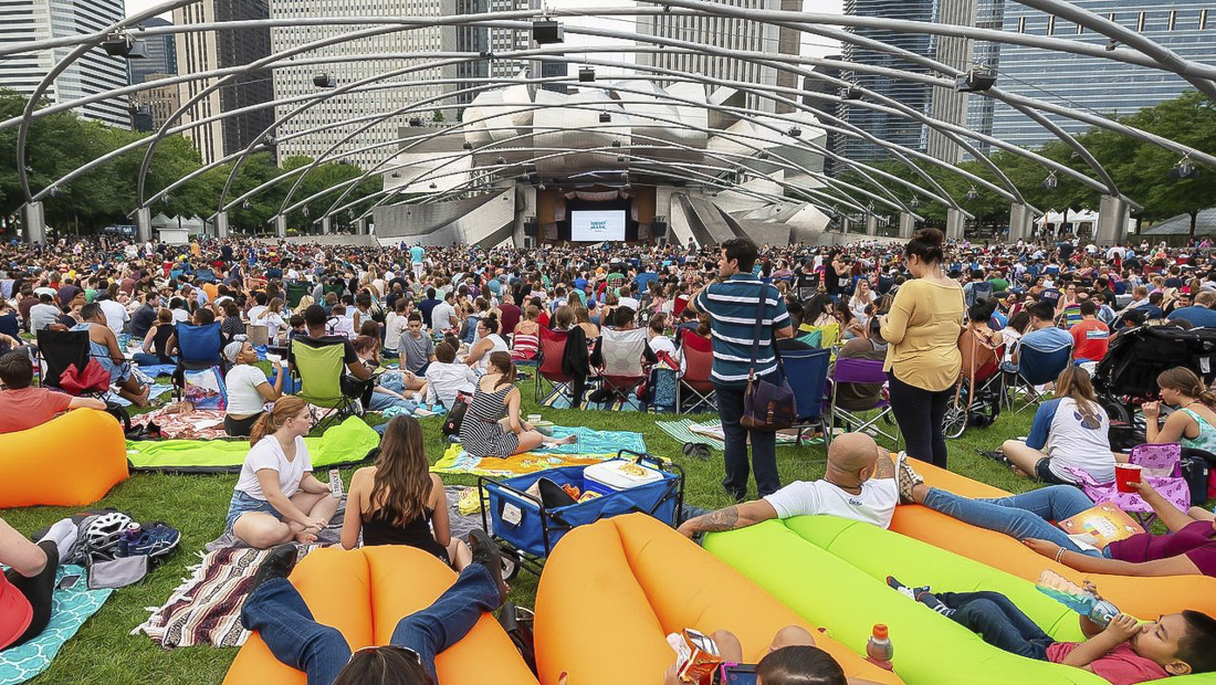 Enjoy the Summer Music  and Film Series at Millennium Park this summer.  Photo courtesy of the park