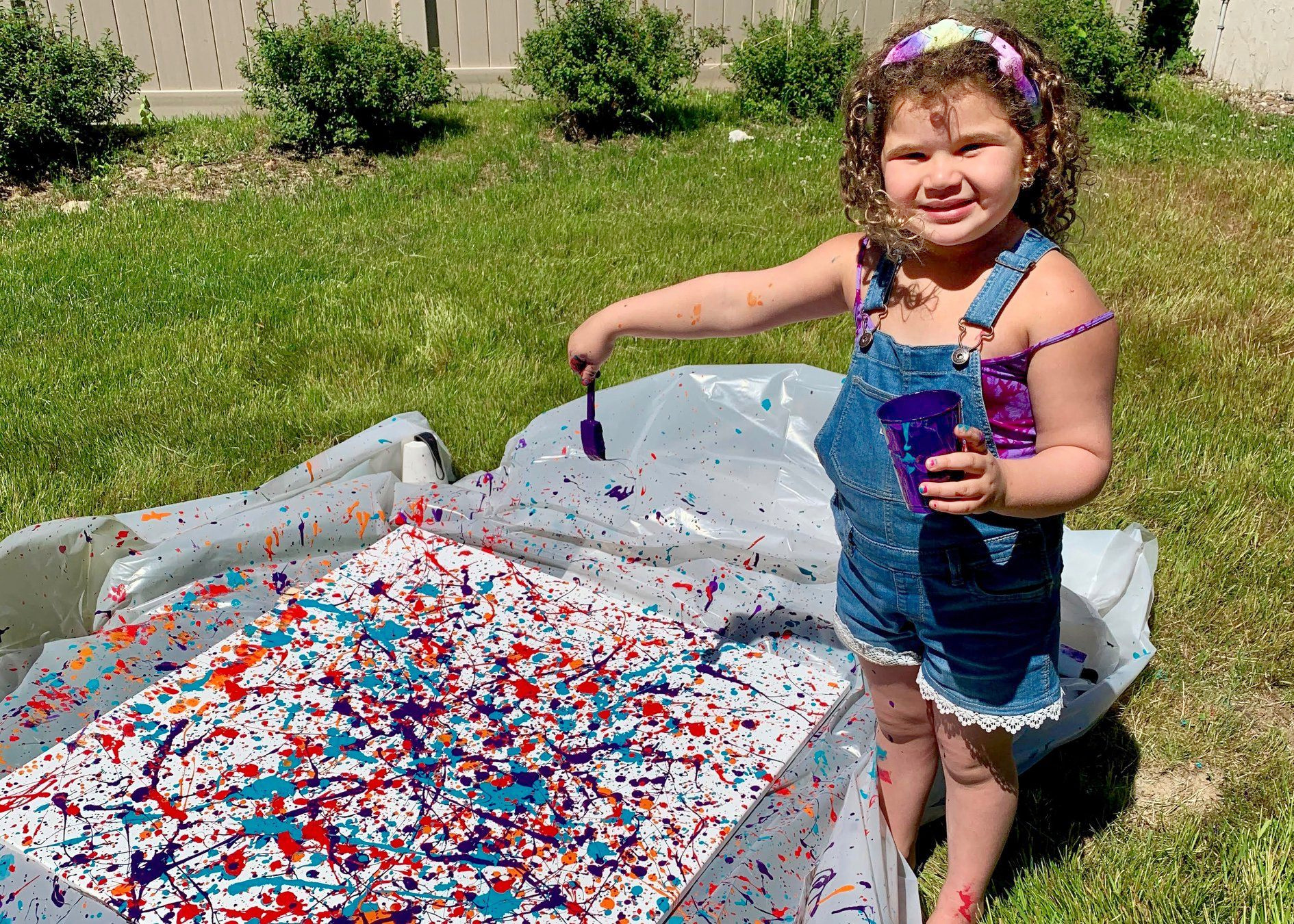 Its always better to make a beautiful mess outside! Photo courtesy of MoCA Westport