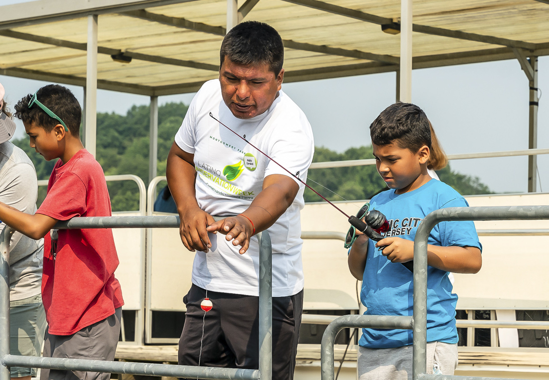 Fishing is a great way to bond with the family in nature. Photo courtesy of Montgomery Parks in Maryland