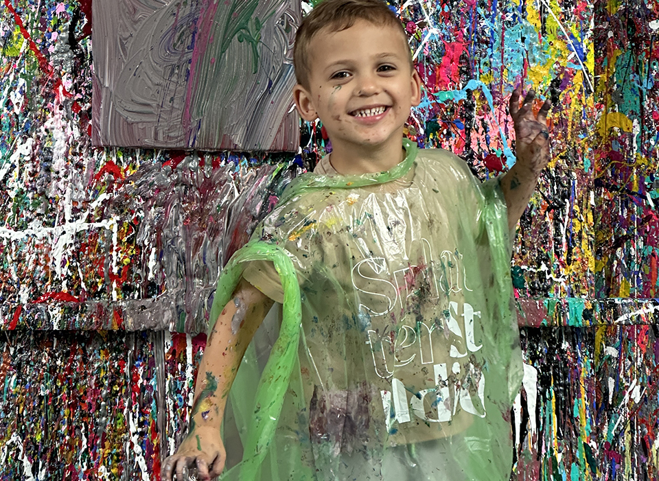 The Splatter Studio lets kids create art AND get messy at every visit. Photo courtesy of The Splatter Studio