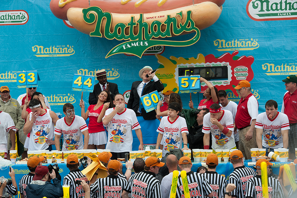 Things to do in Coney Island with kids: The Nathan's Hot Dog Eating Contest