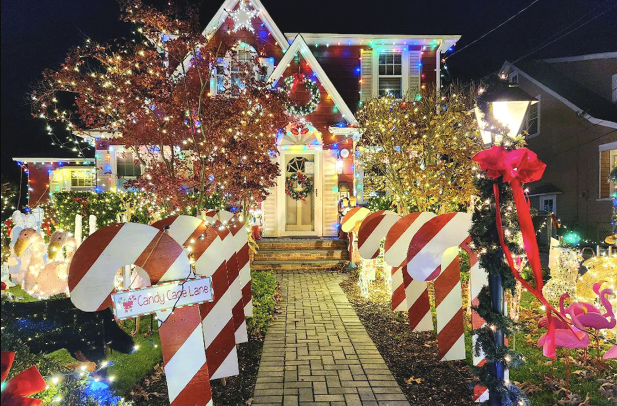 Donations to Fanwood's Famous Christmas House support charity. Photo courtesy of the family