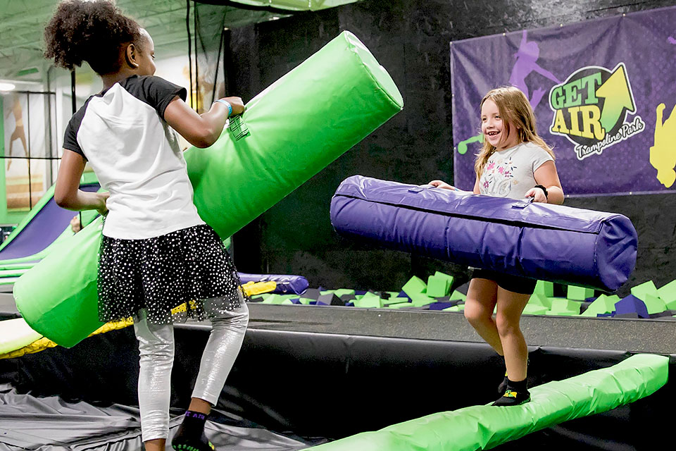 Catch Air’s features include a 3-story play structure and a ball cannon. Photo courtesy of the venue