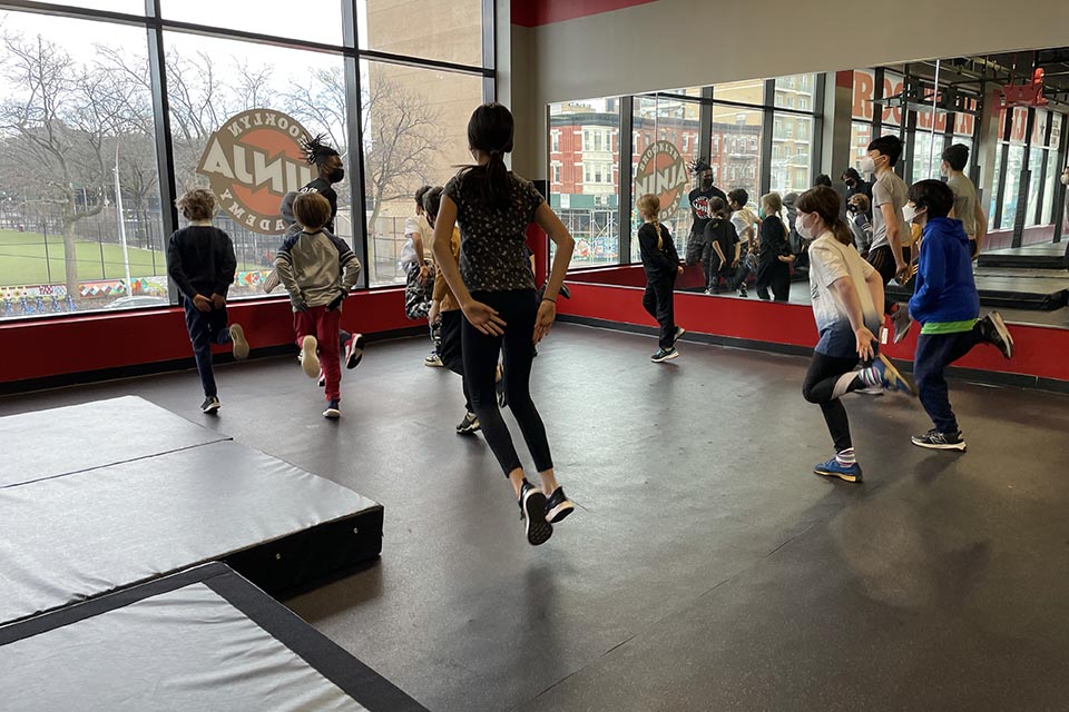 warm up at the Brooklyn Ninja Academy