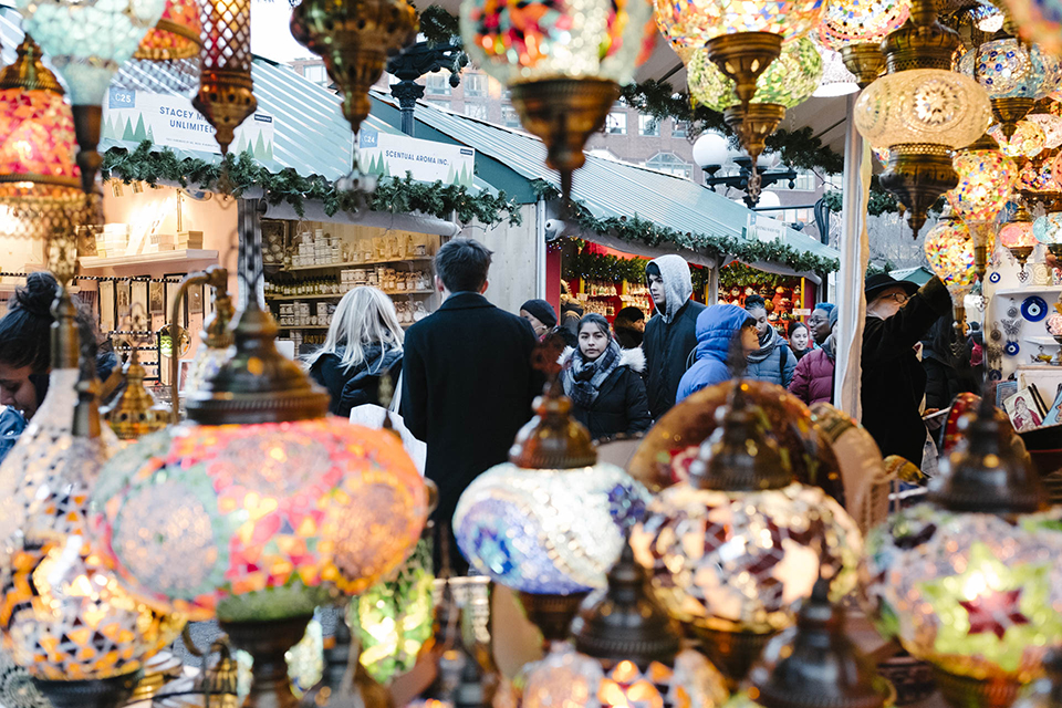 After a pandemic-induced hiatus, the Union Square Holiday Market is back for a 2021 run. Photo courtesy of Urbanspace
