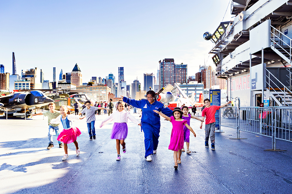 A birthday party on the legendary aircraft carrier Intrepid is a unique birthday celebration that your child will love.  Photo courtesy of the Intrepid