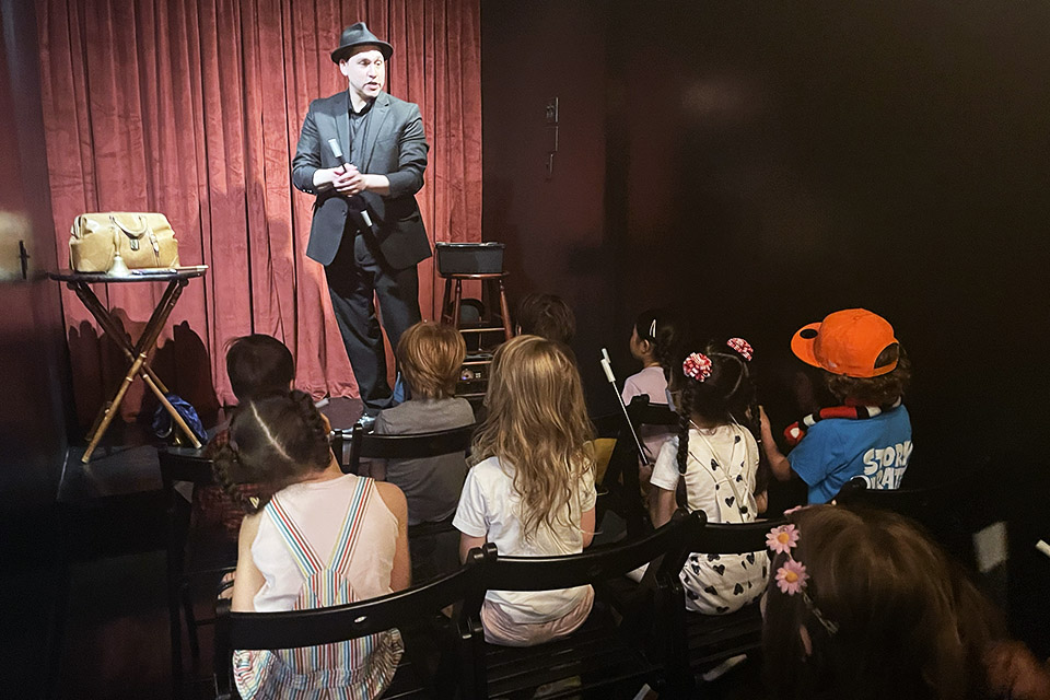 The Brooklyn Magic Shop hosts classes, camps, and private birthday parties with Apolino the Magician. Photo by the author 