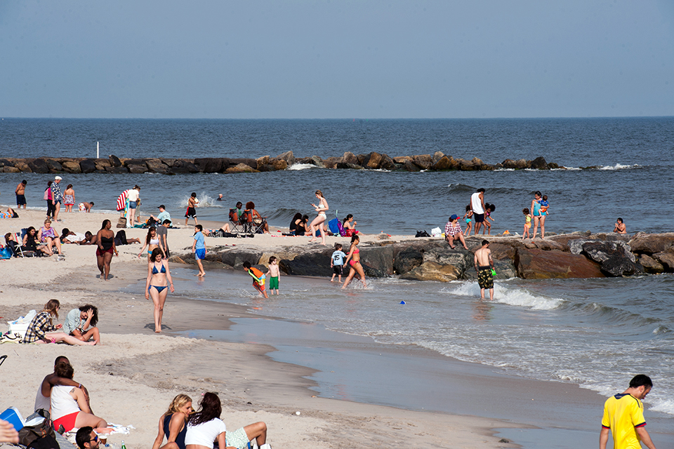 The sandy shores at Rockaway Beach span more than 5 1/2 miles of Atlantic Ocean shoreline. Photo courtesy of NYCGo