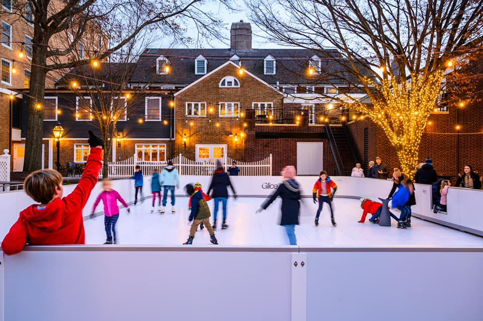 New Jersey Christmas towns: Glide on the faux ice in Princeton