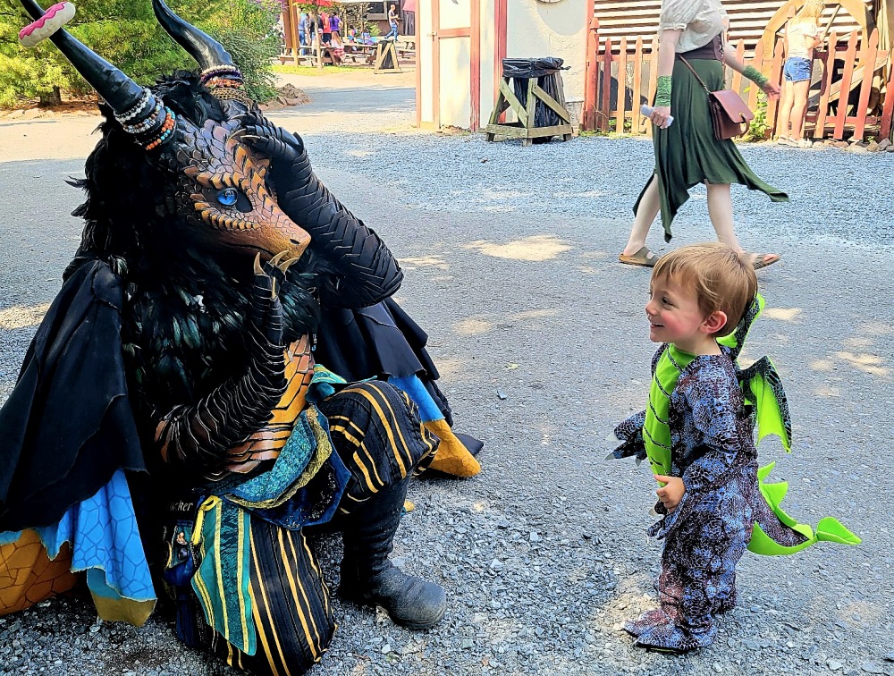There be dragons, big ones and baby ones, at the Pennsylvania Renaissance Faire. Photo courtesy of  the faire via Facebook