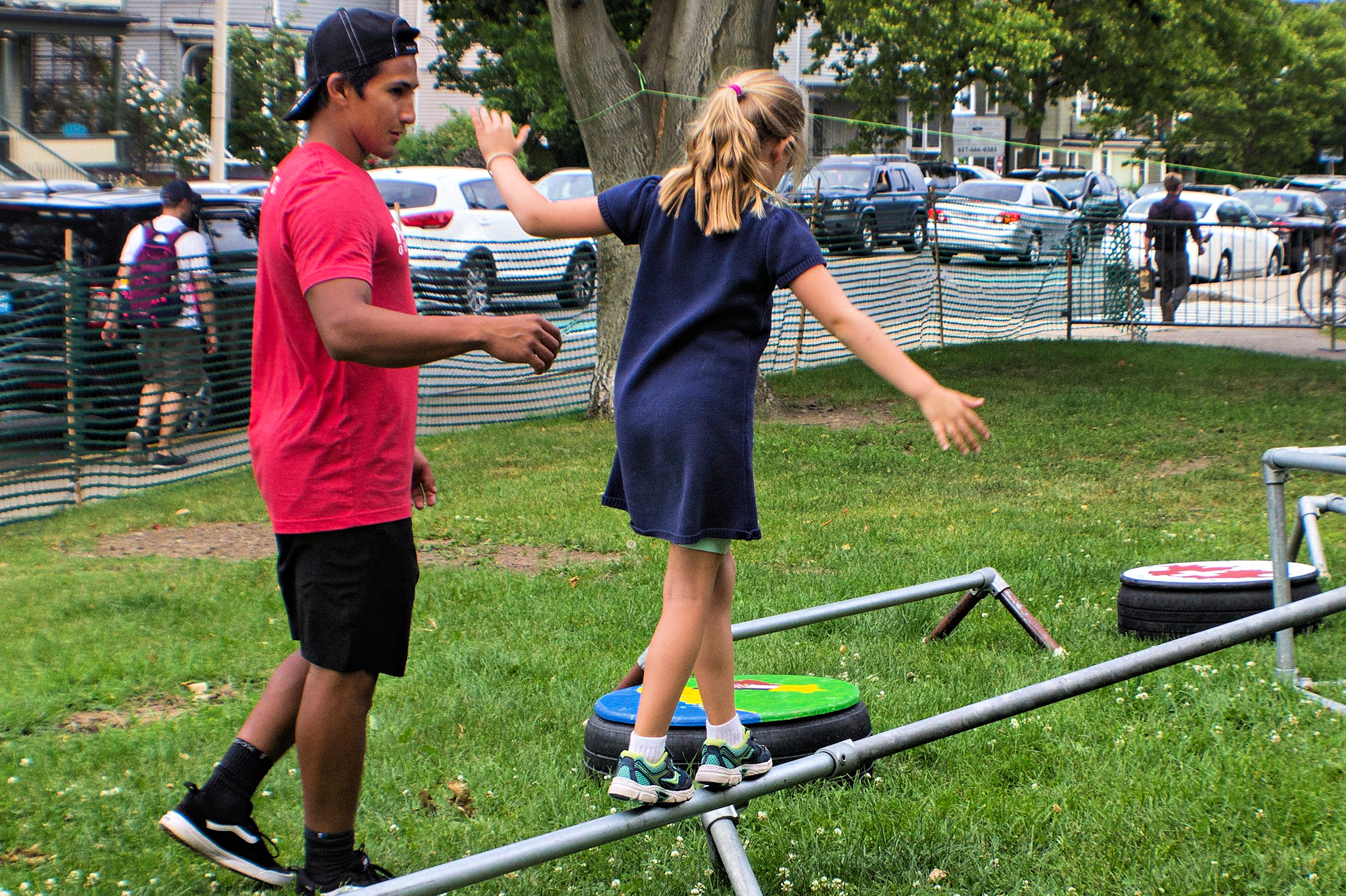 Parkour makes any old obstacle fun to cross. Photo courtesy of Parkour Generations Boston