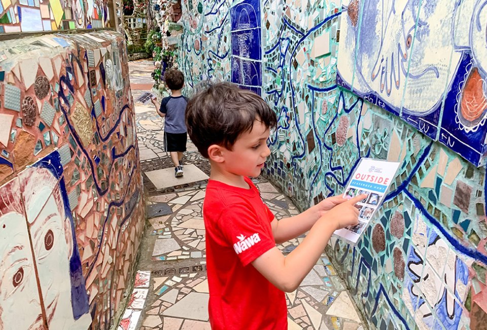 Phildephia's Magic Gardens are covered by magical mosaics and found objects. Photo by Liz Baill @creativishmom