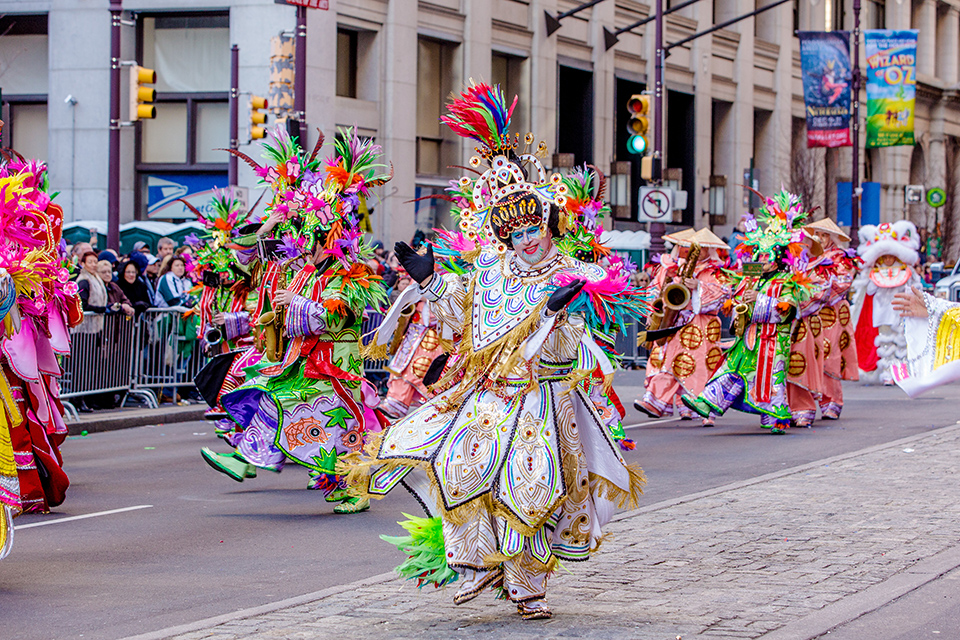 Ring in 2026 by attending the annual Mummers Parade on January 1! Photo by J. Fusco for VISIT PHILADELPHIA®