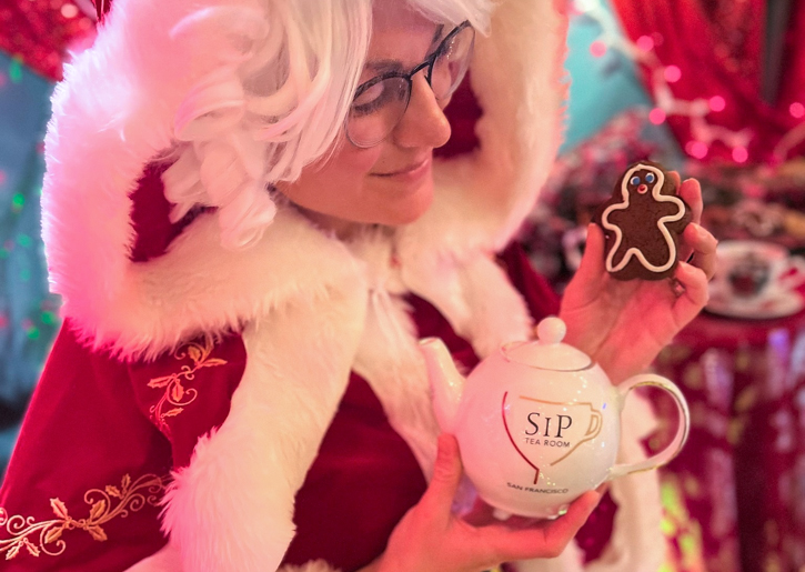Enjoy tea with Mrs. Claus. Photo courtesy of Sip Tea Room
