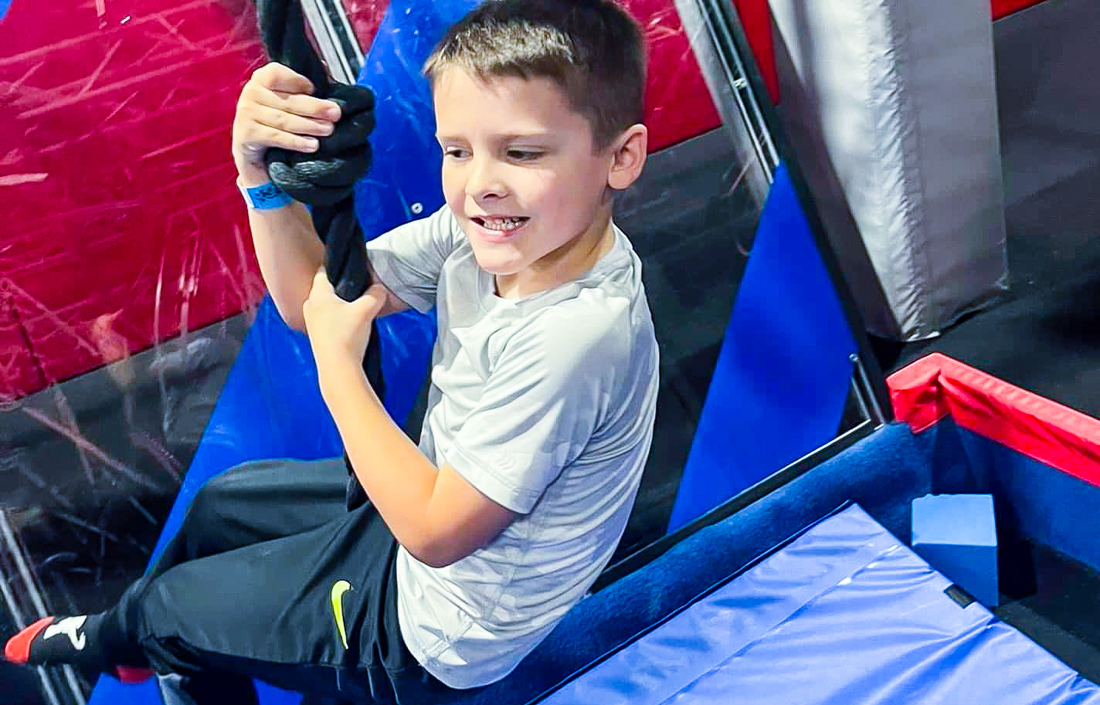 Get your ninja warriors on the obstacle courses around Boston, for indoor fun and great exercise! Photo courtesy of Supercharged Entertainment