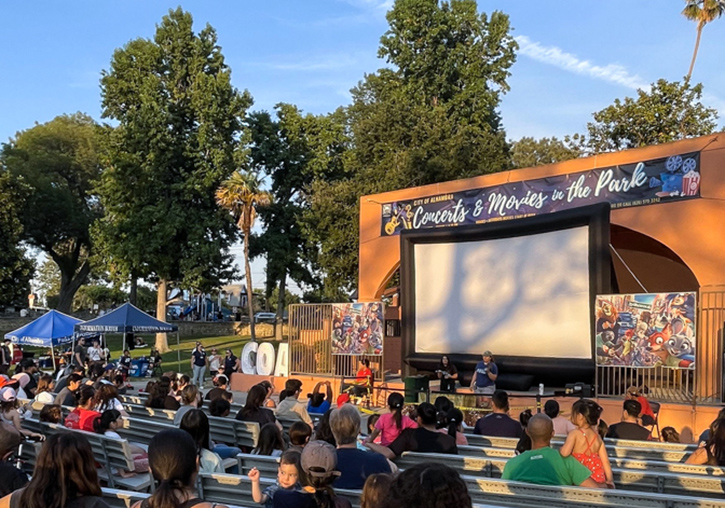 Enjoy summer movies under the stars. Photo courtesy of the City of Alhambra 