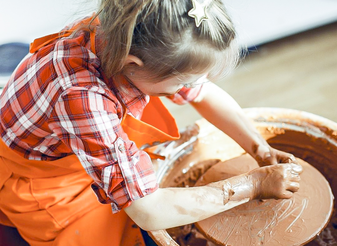 At District Clay Center, kids can learn to create—not just paint—pottery. Photo courtesy of District Clay Center