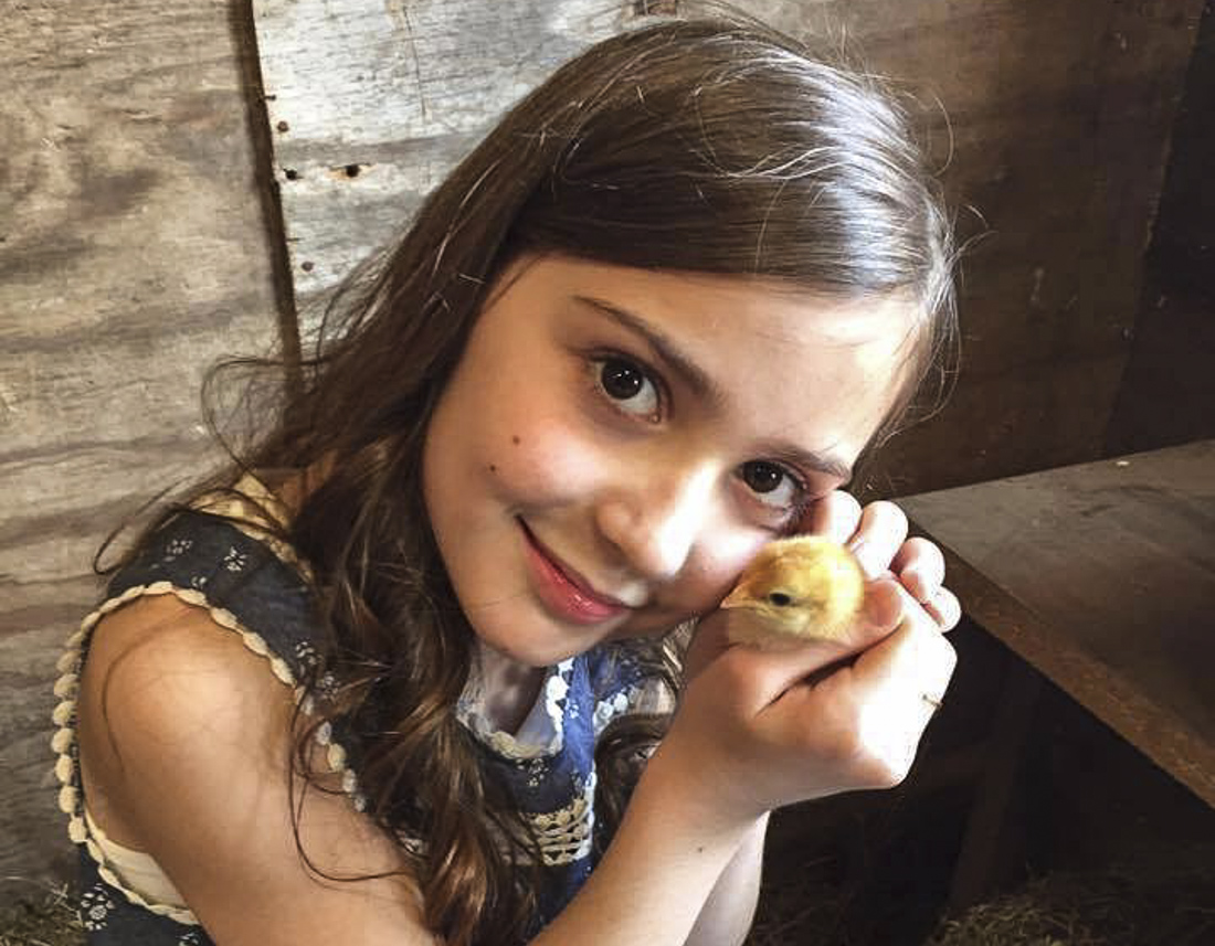 little girl holding a baby duck at petting zoos near Chicago